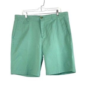 Johnnie-O Shorts 9" inseam Men's Size 38 Flat Front Chino Walking Casual Kiwi